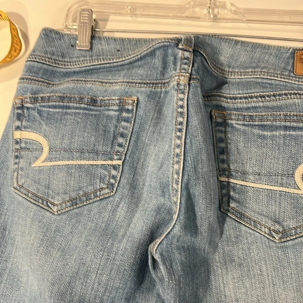 AMERICAN EAGLE STRETCH SLIM BOOT CUT 5 Pocket Woman’s Jeans Size 8 long - Picture 6 of 12